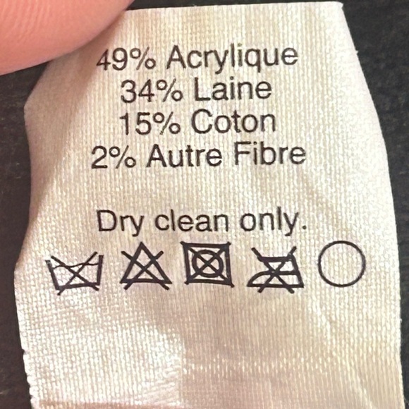 J. Crew Thick Wool Blend Long Sleeve Grey/Black Sweater with Back Zipper Size S - Picture 9 of 9